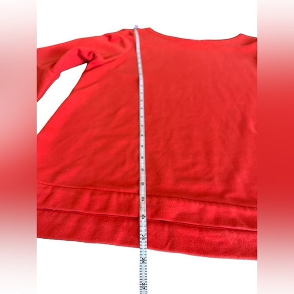 Tommy Bahama Sea Glass Bell Sleeve Sweatshirt Medium in Coral-Red - Picture 6 of 8